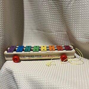 Vintage Fisher-Price #870 Pull-A-Tune Xylophone from the 1960s or 1970s